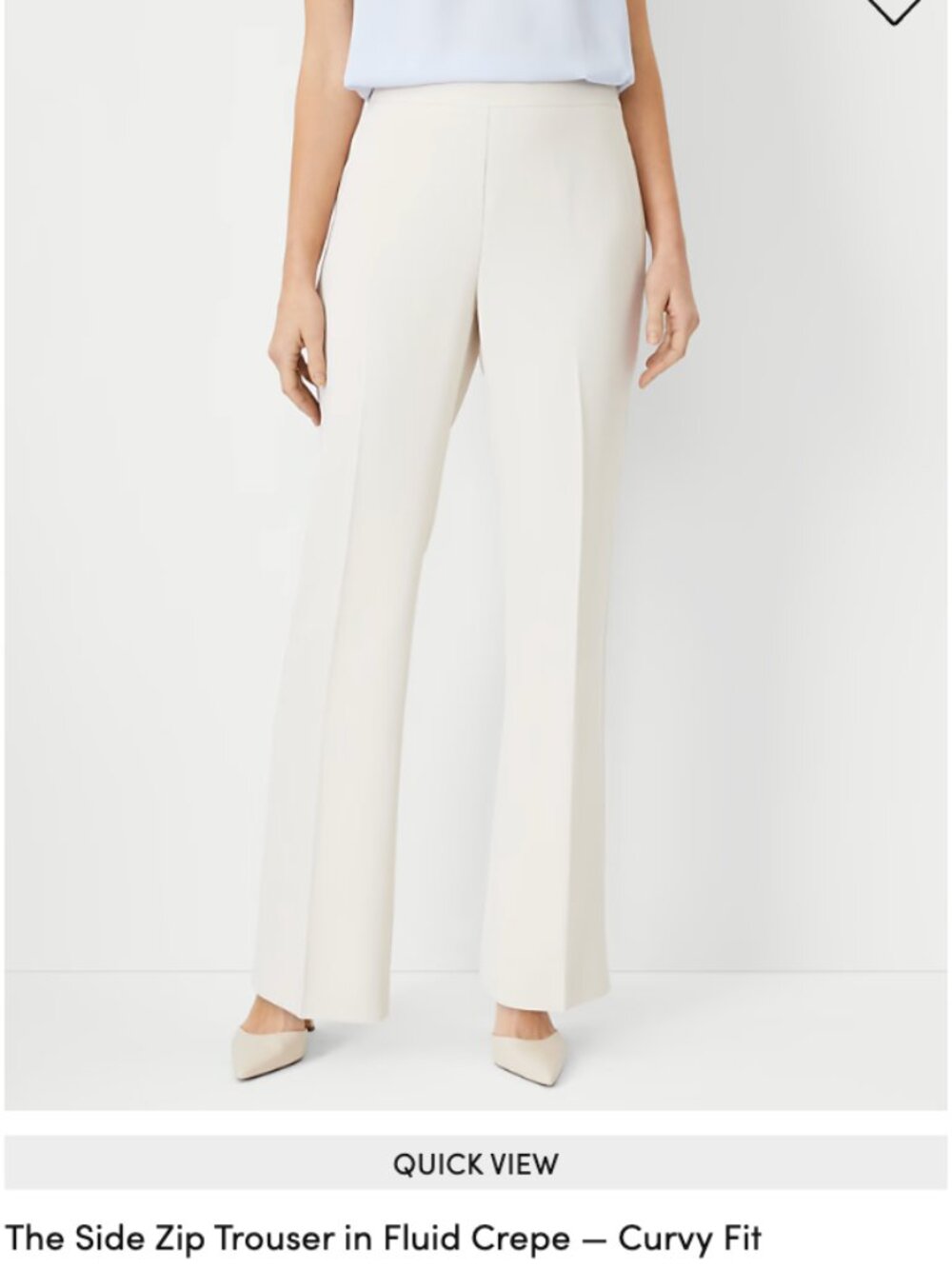The Side Zip Trouser in Fluid Crepe — Curvy Fit